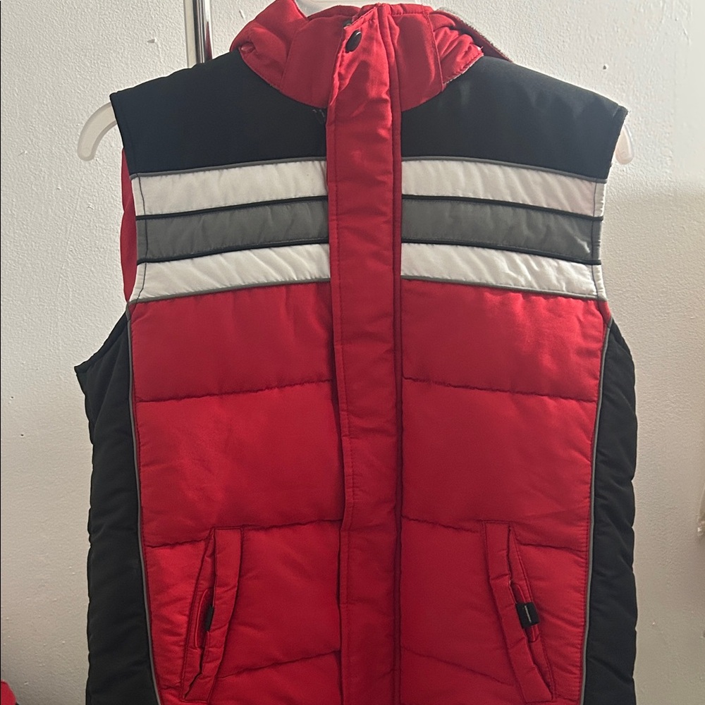 Kids Red and Black Puffer Vest